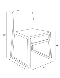 Hanna Sled Chair dimensions